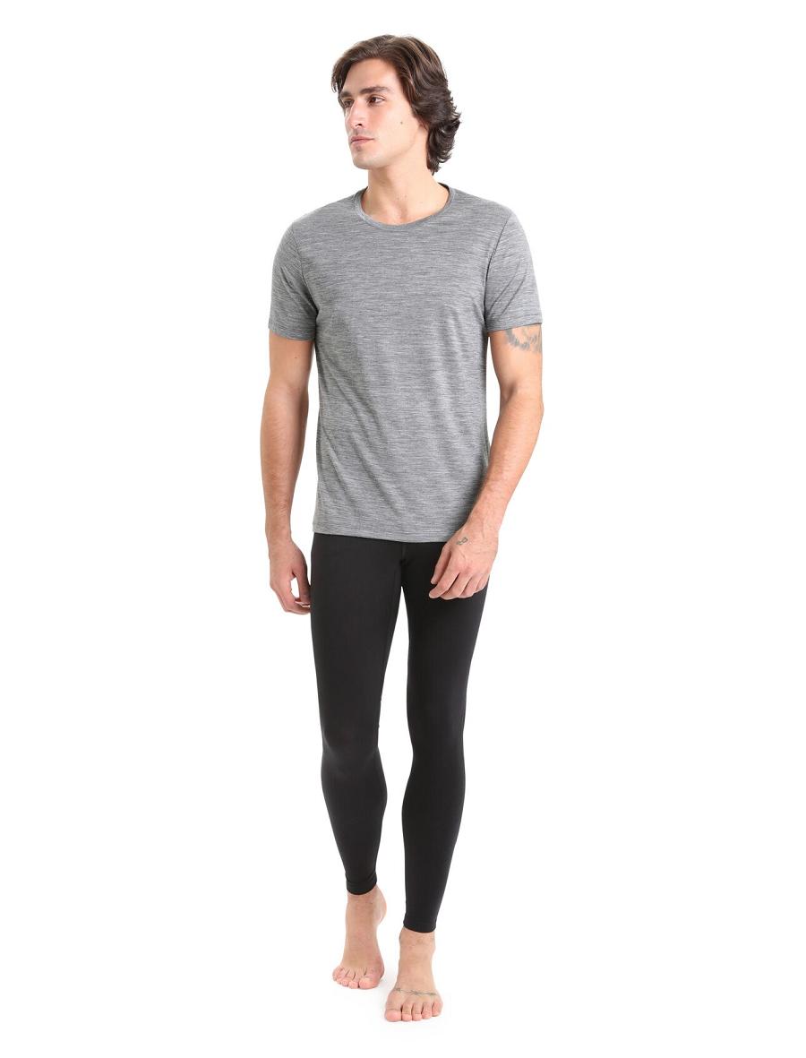 Leggings Icebreaker BodyfitZone™ Merino 200 Zone Thermal Homme Noir | FR 1126ILHS